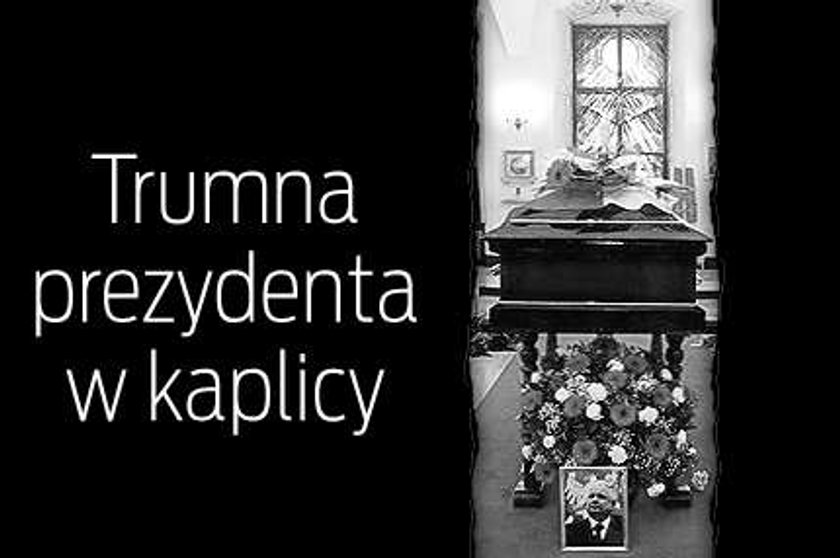 Oto trumna prezydenta w kaplicy