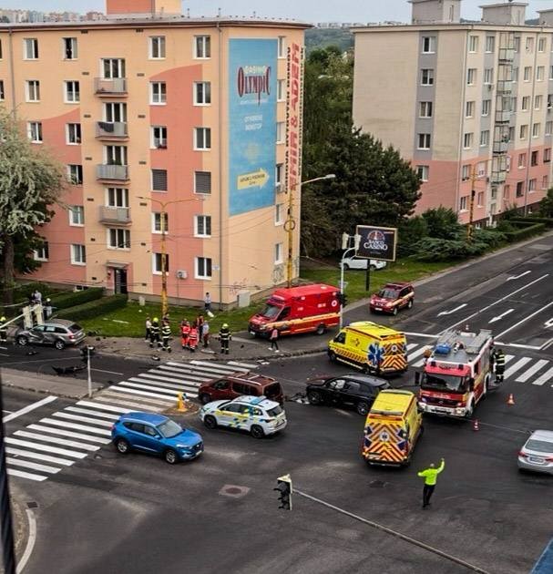 Three cars collided in Košice. 