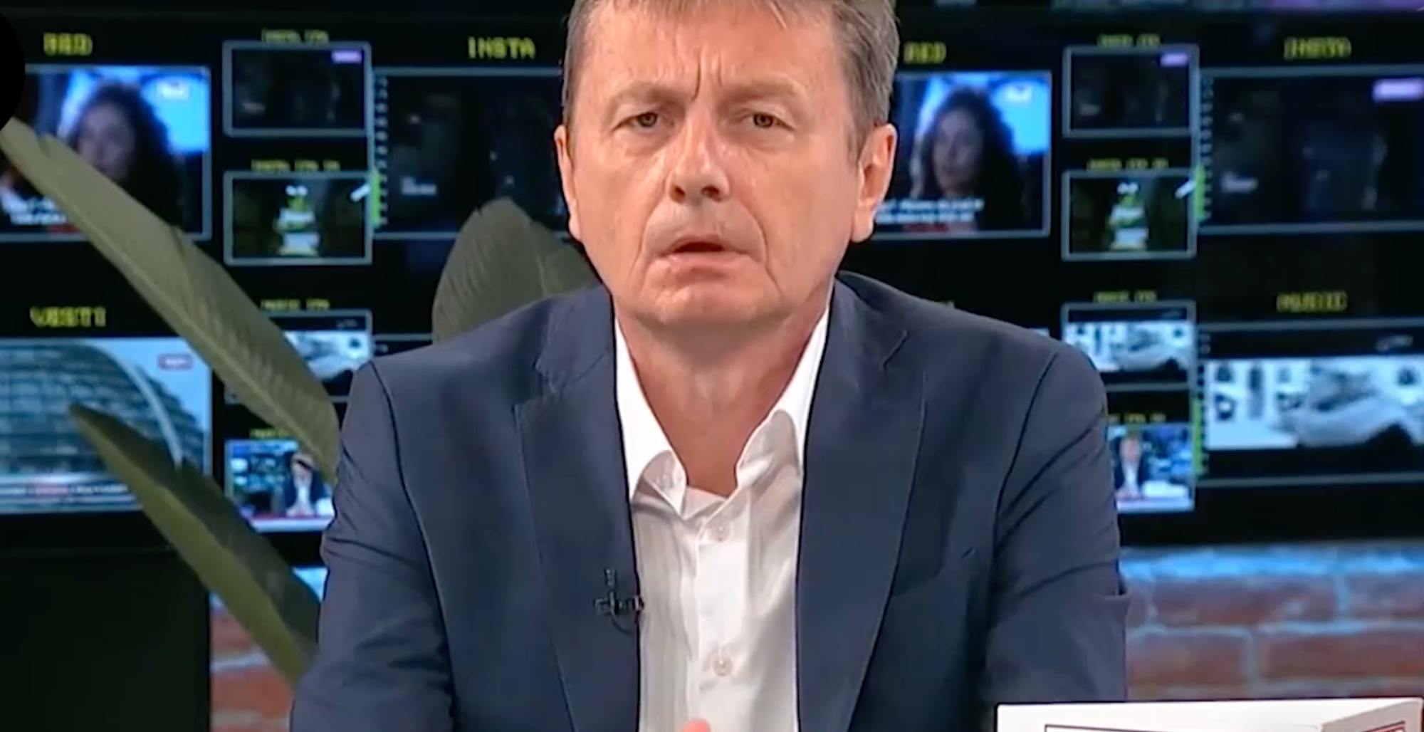 Srbský minister pre verejné investície Darko Glišić počas rozhovoru v TV Pink. 