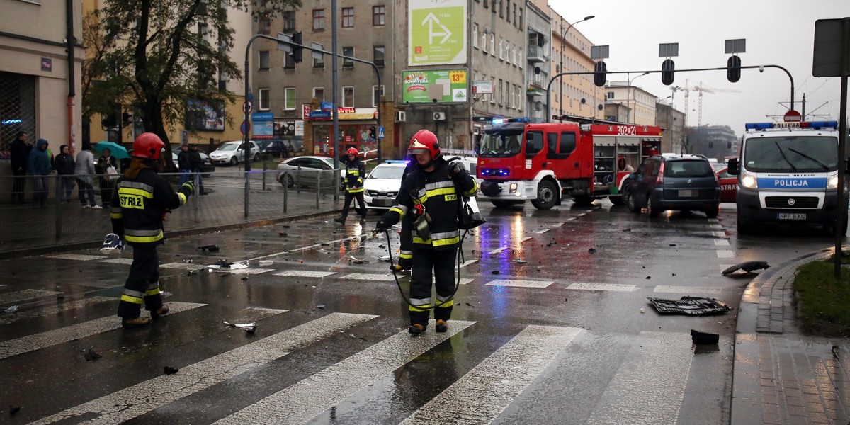 Wypadek na ulicy Zachodniej przy Lutomierskiej. Cztery osoby ranne