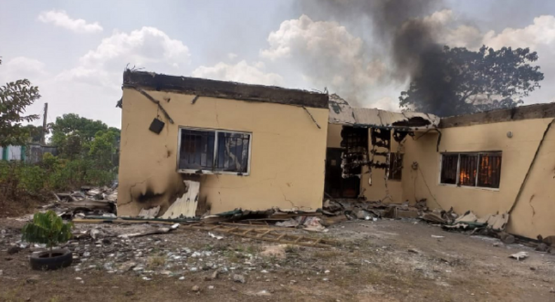 Again, INEC office set ablaze in Imo. [Daily Trust]