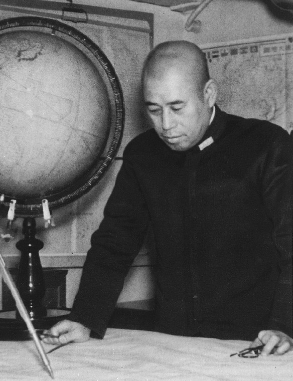 Isoroku Yamamoto na okręcie "Nagato" w 1940 r.