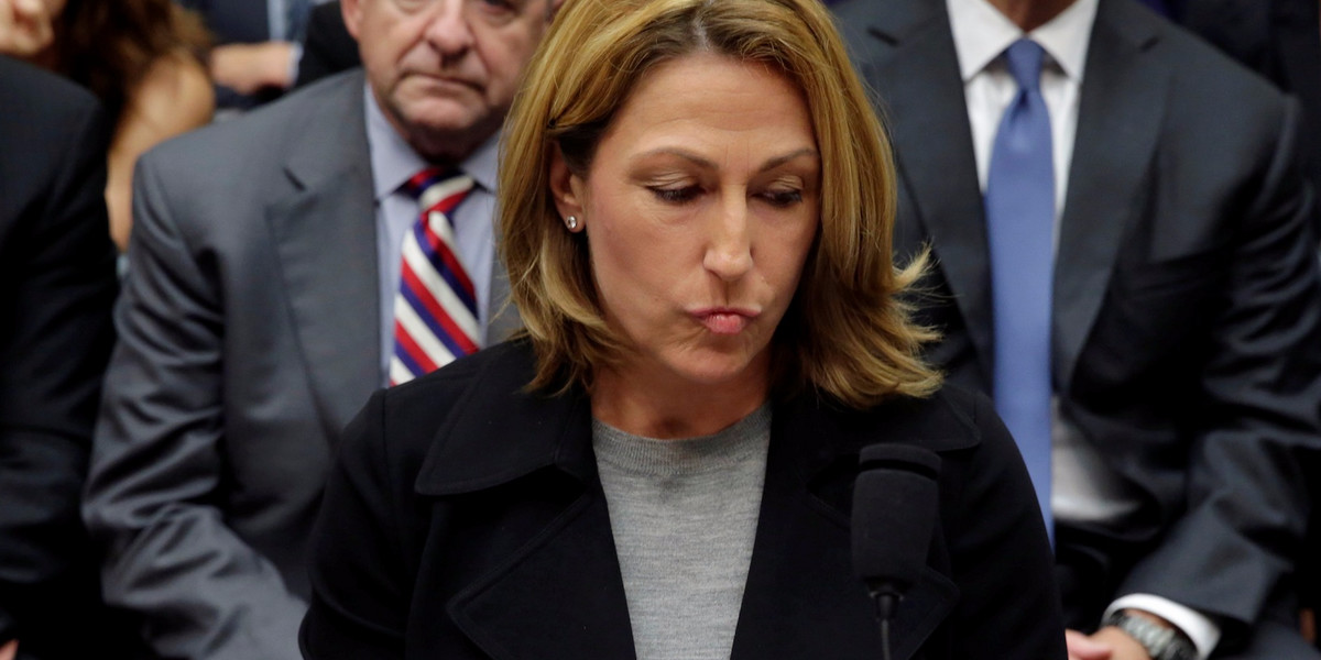 Mylan NL CEO Heather Bresch waits to testify before a House Oversight and Government Reform Committee hearing on the Rising Price of EpiPens, at the Capitol in Washington, U.S. September 21, 2016.