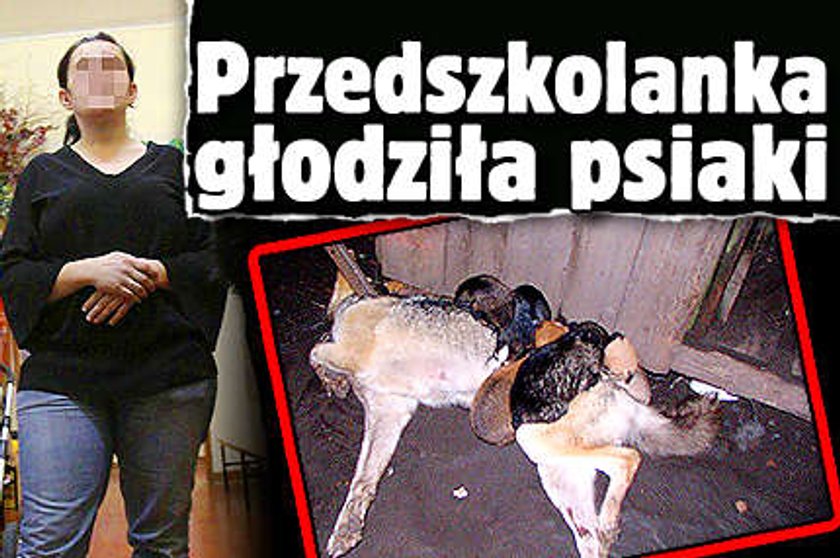 Przedszkolanka głodziła psiaki