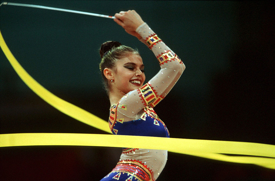 Kabajewa na igrzyskach w Sydney, 2000 r. 