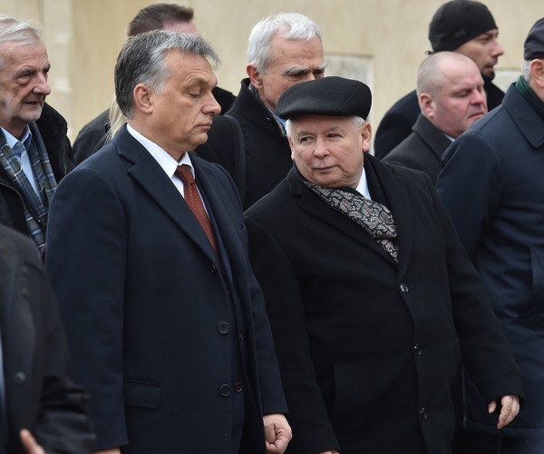 Premier Węgier Viktor Orban i prezes PiS Jarosław Kaczyński