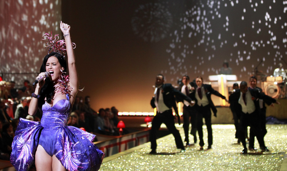 Singer Katy Perry performs during the Victoria's Secret Fashion Show at the Lexington Armory in New York