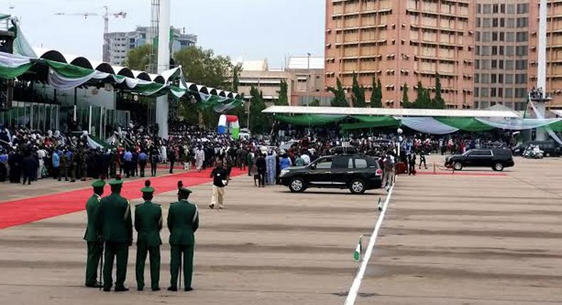 The Eagle Square, Abuja is the venue purposely built for inauguration and other presidential events. [Guardian]