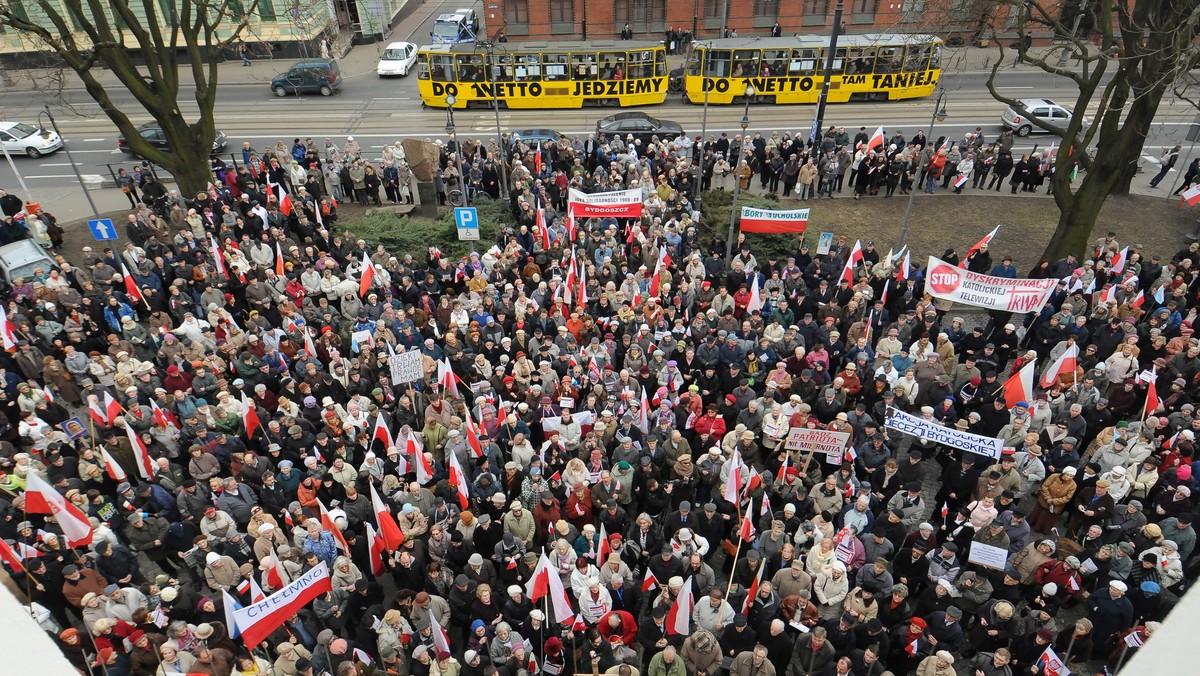 Manifestacja zwolenników TV Trwam