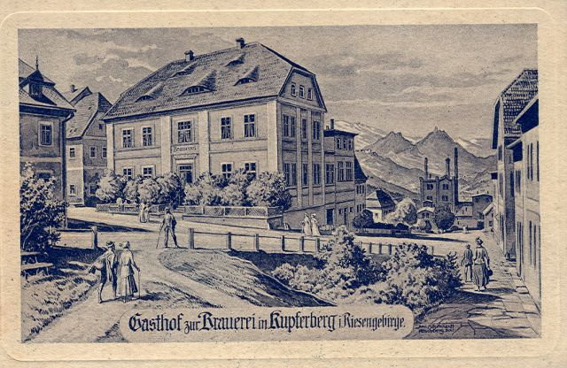 Miedzianka w 1907 r. - nieistniejący zajazd i browar