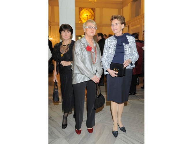 Bożena Walter i Henryka Bochniarz na premierze Turandot w Operze Narodowej