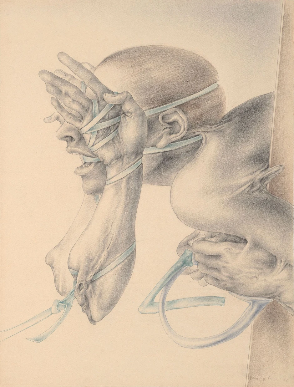 Dimitrije Popovic - Kompozicija - grafit na papiru - 65 x 50 cm - 1983