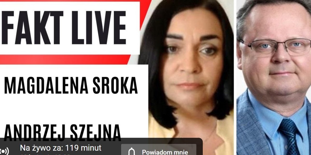 Fakt LIVE 18.04. Goście: Magdalena Sroka i Andrzej Szejna.