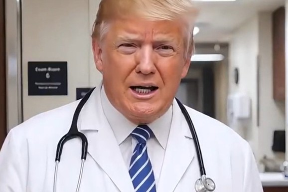 (VIDEO) DONALD TRAMP KAO DOKTOR! Objavio AI video, leči svoje kritičare, među njima i Robert De Niro i Džulija Roberts