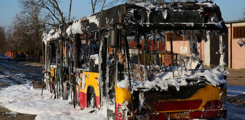 Spłonął autobus MPK