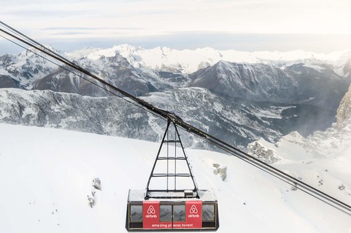 Get your ski trip off to a flying start! Cable car 9,000ft up in the French Alps turned into a luxur