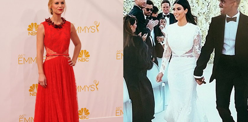 Claire Danes na Emmy w sukni ślubnej Kim Kardashian?
