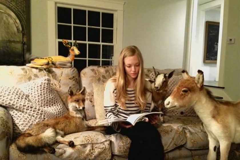 Amanda Seyfried i wypchane zwierzęta