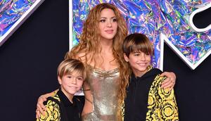 Shakira, pictured here with her two sons, says it's good not to have a husband because it was dragging her down.ANGELA WEISS/AFP via Getty Images