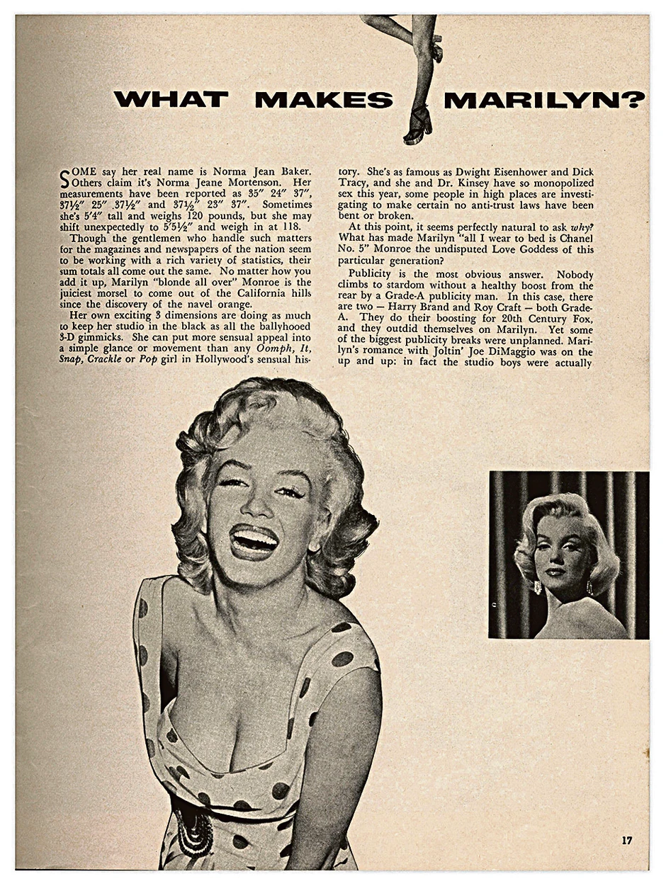 Tekst o Merilin Monro u prvom broju Plejboja