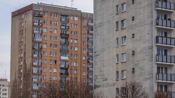 Bloki z wielkiej płyty na warszawskim Gocławiu