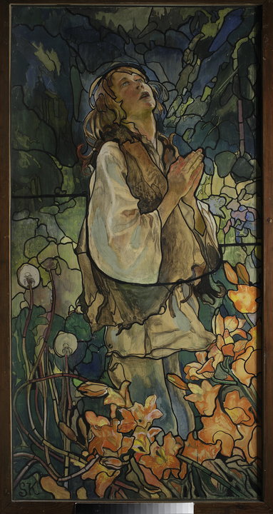 Kazimierz Sichulski, "Wiosna (tryptyk witrażowy)" (1909)