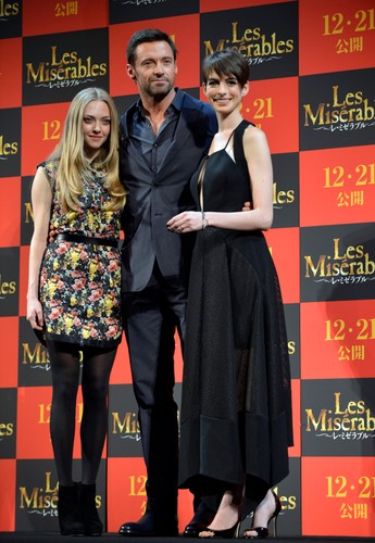 Amanda Seyfried, Hugh Jackman i Anne Hathaway na premierze 'Les Misérables' w Tokio
