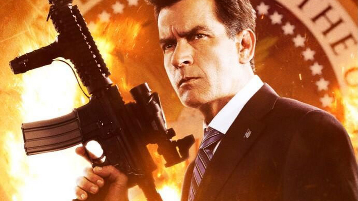 Charlie Sheen przedstawia swoje nowe wcielenie prezydenta Stanów Zjednoczonych na nowym plakacie filmu "Maczeta zabija".