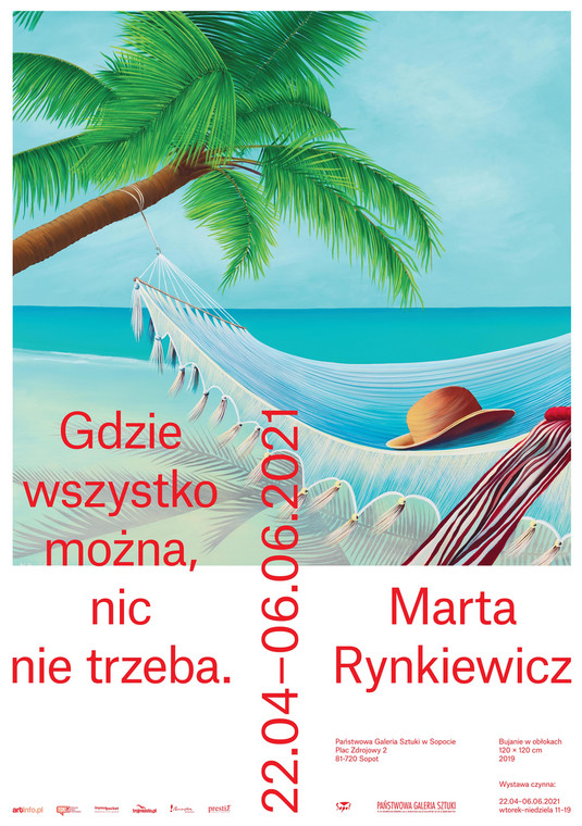 Plakat wystawy "Gdzie wszystko może się zdarzyć" Marty Rynkiewicz