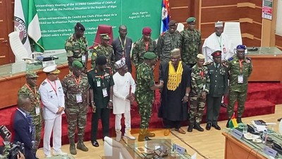 ECOWAS Military Chiefs announce decision on Niger Republic. [NTA Twitter]