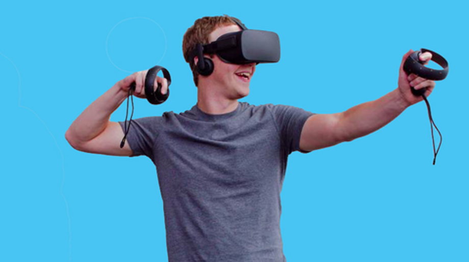 Mark Zuckerberg używa zestawu Oculus Rift