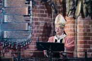 Arcybiskup Sławoj Leszek Głódź podczas uroczystej mszy św. w Bazylice św. Brygidy