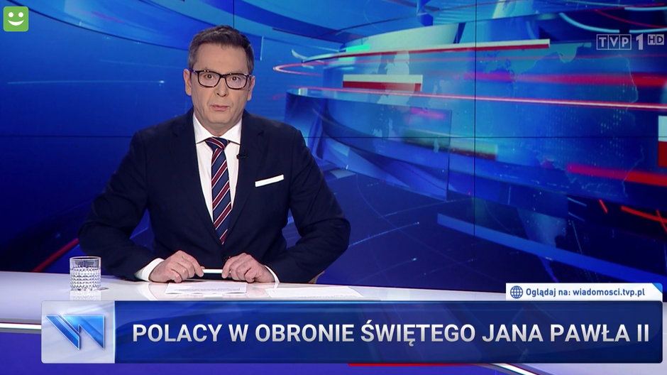 Michał Adamczyk w "Wiadomościach" TVP