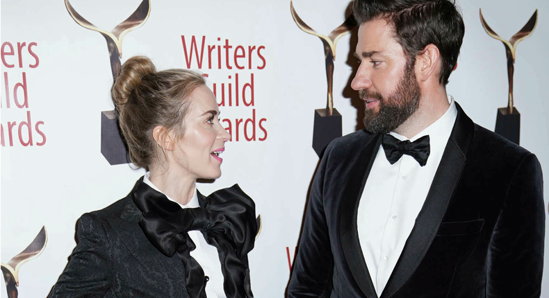 emily blunt and john krasinski tuxedos