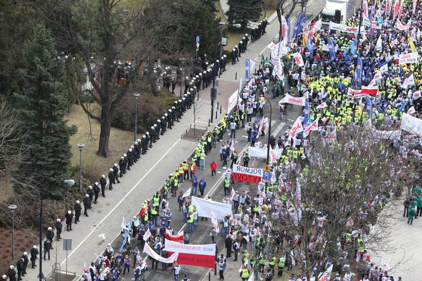 Manifestacja związkowców