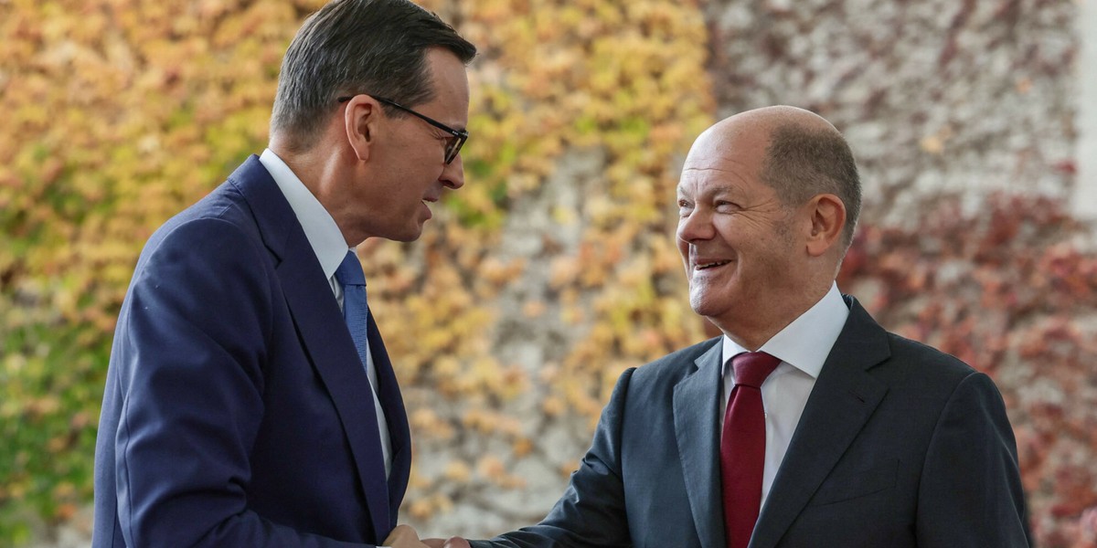 Mateusz Morawiecki i Olaf Scholz na spotkaniu w listopadzie 2022 r.