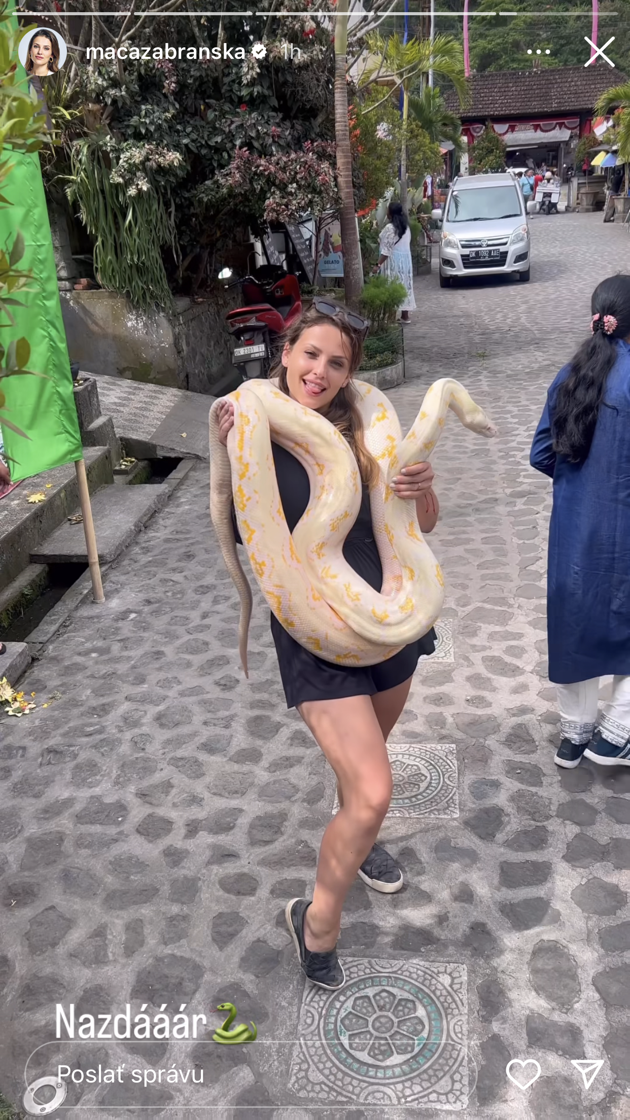 Martina Zábranská si v Bali užíva exotiku.