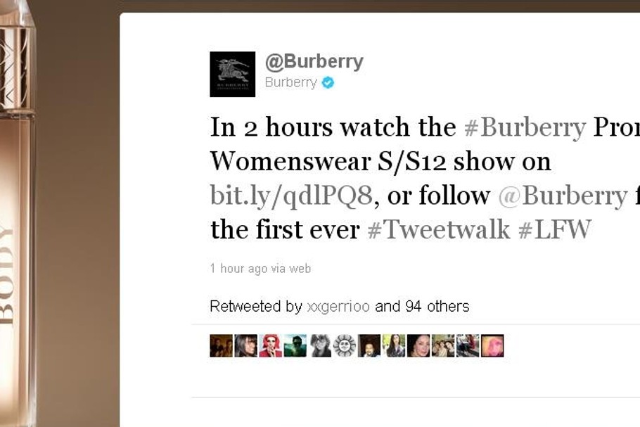 burberry tweetwalk