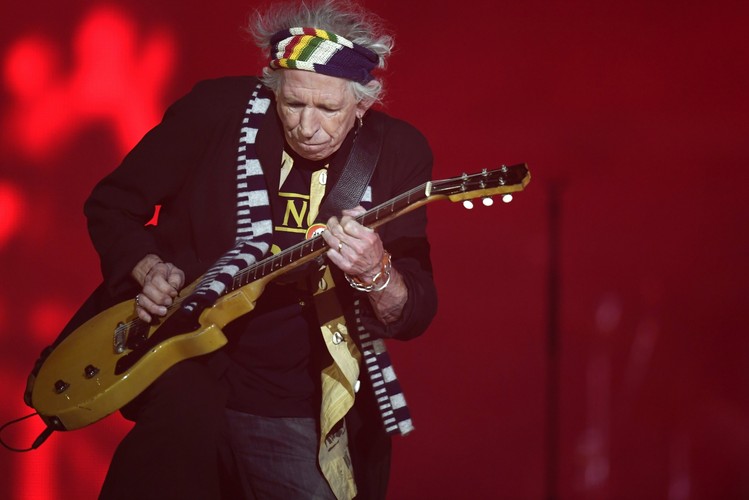 Keith Richards podczas koncertu The Rolling Stones w Zurychu, 20.09.2017