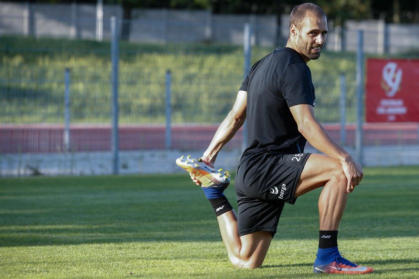 Pilka nozna. Ekstraklasa. Lechia Gdansk. Trening. 24.08.2017