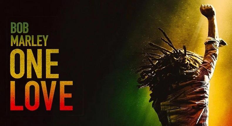 Poster for the 2024 biopic, Bob Marley: One Love