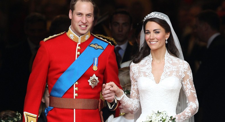 The Prince and Princess of Wales leaving Westminster Abbey on their wedding day.Chris Jackson/Getty Images