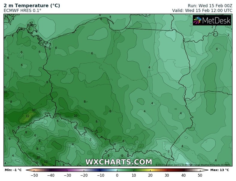 Dziś na południowym zachodzie temperatura przekroczy 10 st. C.