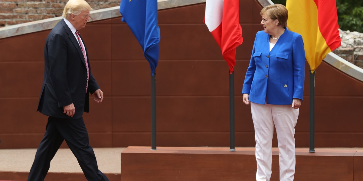 Angela Merkel spotkała się z Donaldem Trumpem podczas szczytu G7 na Sycylii