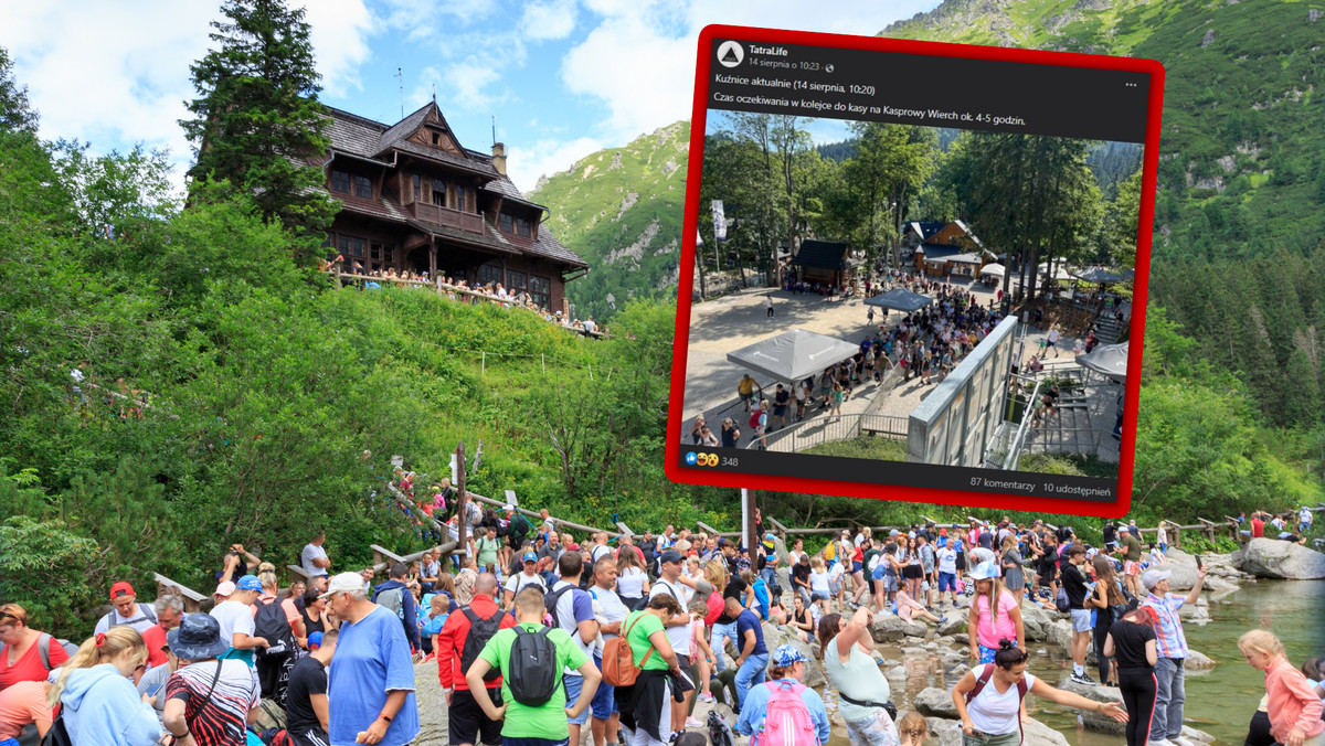 Ponad 5 godzin czekania w kolejce na popularny szczyt. Turyści oblegają Podhale