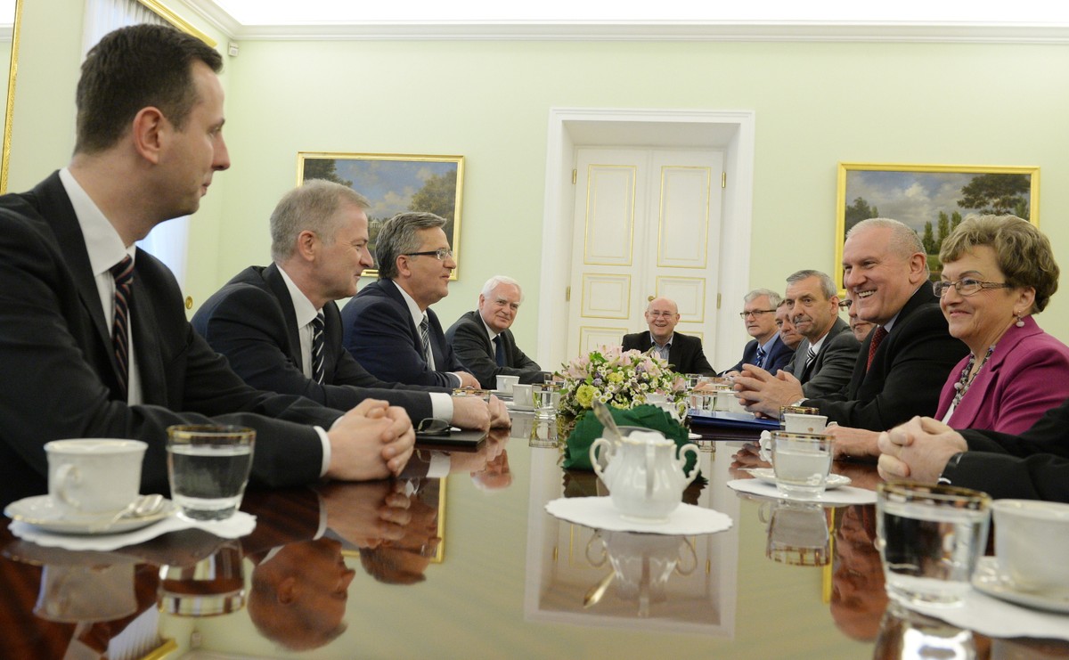 Spotkanie Bronisława Komorowskiego z OPZZ i ZNP