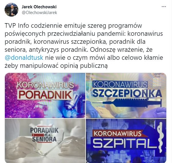 Jarosław Olechowski tweet