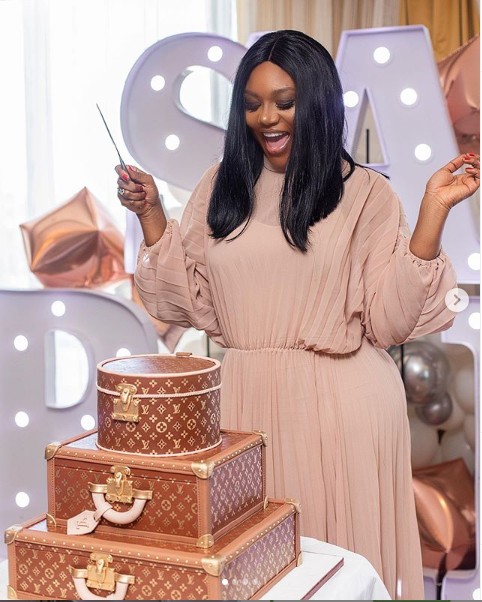 Sandra Ankobia excited about her cake