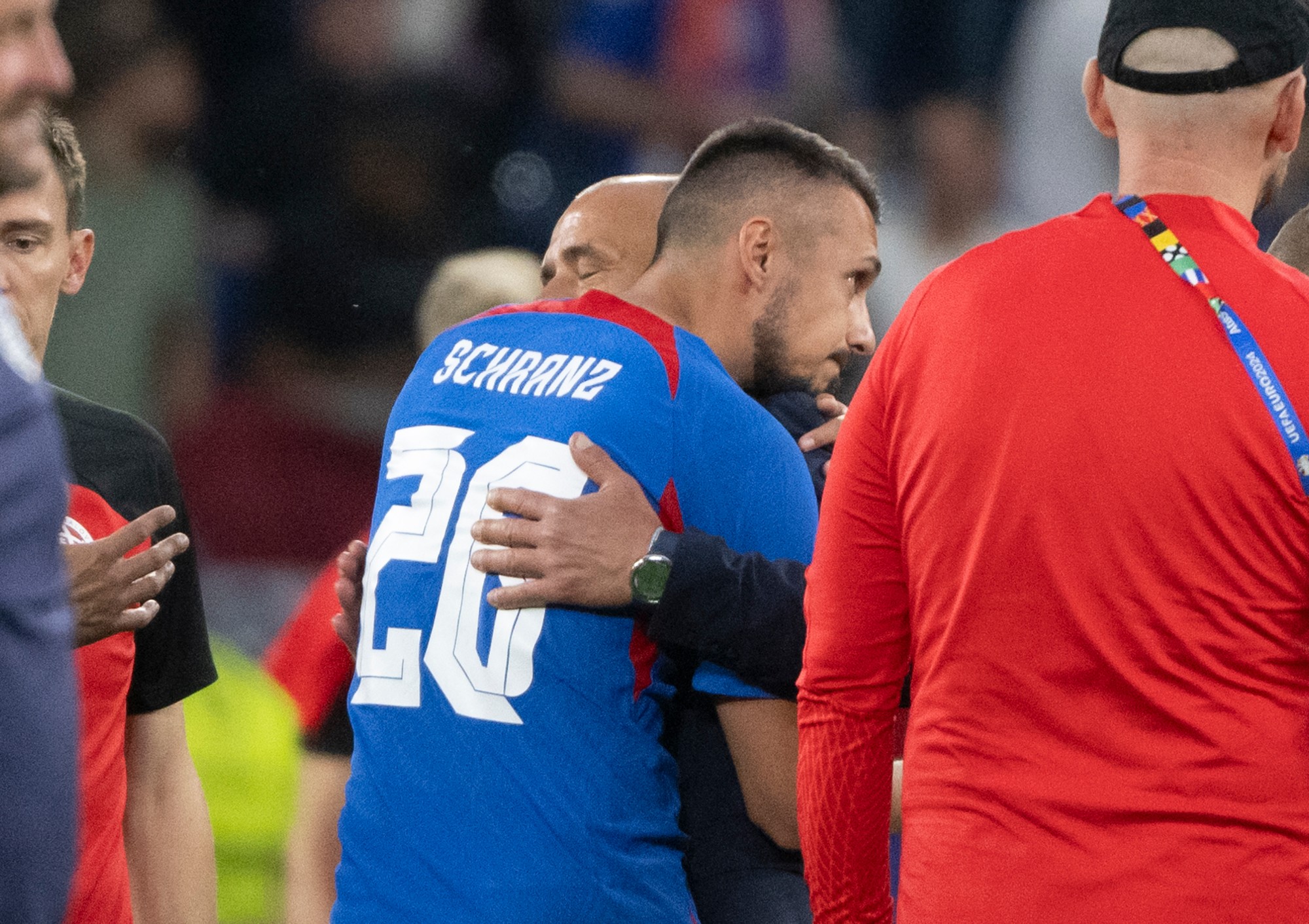 Ivan Schranz a tréner slovenskej futbalovej reprezentácie Francesco Calzona.