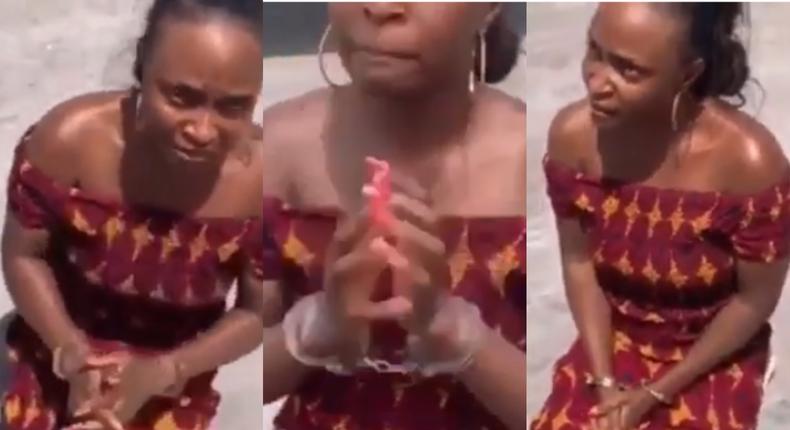 Woman arrested for claiming to have built 7-bed-roomed house after husband chased her out of 1-bedroom home (video)